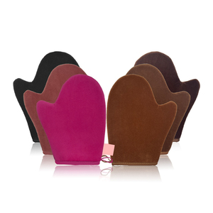 <span class=keywords><strong>Gant</strong></span> de massage exfoliant moderne personnalisé avec logo <span class=keywords><strong>pour</strong></span> application d'huile essentielle, éponge floquée, et applicateur de bronzage auto-bronzant - Product Image 3