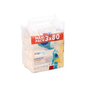 Toallitas de Manzanilla BabySmile 3x80 Unidades - Product Image 2