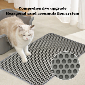 Almohadilla de arena para gatos de tejido liso de doble capa recientemente mejorada con agujeros grandes para evitar fugas en gatos domésticos - Product Image 3