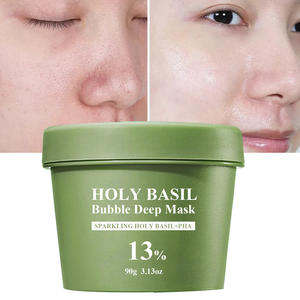 Masque nettoyant à l'argile pour le visage, masque à la vitamine C pour éliminer les points noirs, masque organique au thé vert pour éclaircir la peau, masque à bulles - Product Image 1