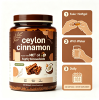 Gélules à marque privée OEM Cannelle de Ceylan avec huile MCT pour le soutien métabolique et l'équilibre quotidien