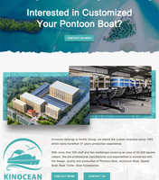 Kinocean Nouveauté Pontons Flottants 25 pieds Double Pont Flottant Meilleurs Prix de Vente