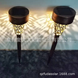 Solar Garden Lights Led Floral Design Water Resistant Outdoor Decorative Stake Light With Solar Panel And <b>Battery</b> Included - Product Image 2