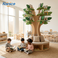 Étagère d'angle en forme d'arbre pour bibliothèque de maternelle et de crèche Kainice Montessori, mobilier de classe pour la petite enfance