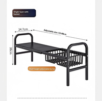 Support de rangement mural multi-niveaux extensible en acier inoxydable pour ustensiles de cuisine, à installer sous l'évier - Offre Spéciale