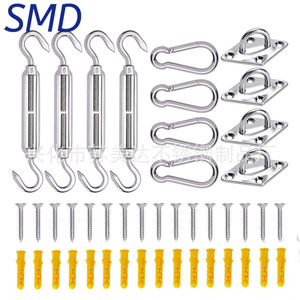Ganchos tensor de acero inoxidable SMD, mosquetones, placas de montaje, tornillos, anclajes para accesorios de toldos y carpas - Product Image 1