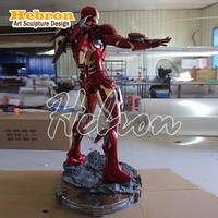 Sculpture personnalisée de personnage de film en fibre de verre Iron Man MK7, statue en résine Iron Man