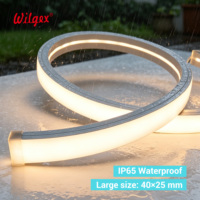 Bande LED néon en silicone grande taille 40x25mm IP65 double rangée optimisée pour la distance, PCB en cuivre 3oz ignifuge B2 5Y