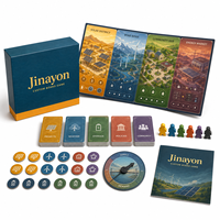 Jeu de société personnalisé sur la stratégie solaire communautaire d'énergie renouvelable, jeu de cartes pliables à quatre panneaux en carton