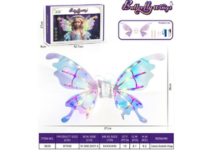 Mariposa hareketli peri kelebek kanatları parti dekorasyon cadılar bayramı oyuncaklar kız giyinmek elektrikli Led kelebek kanatları - Product Image 6