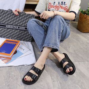 DERAN OEM çin fabrika erkek yaz düz plaj sandaletleri üst dana Anti kayma rahat slayt terlik erkekler Echo takunya - Product Image 2