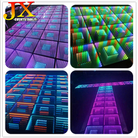 Interaktive LED-Tanzbodenplatten RGB 3D-Spiegelpaneele für DJ Disco Nachtclub Hochzeit Party Bühne und Event-Vermietung