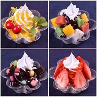 Sommer-Bestseller: Transparente PET-Dessertbecher für Slush-Eis, Schneekegel und Eisblumen – Kunststoff-Eisbecher