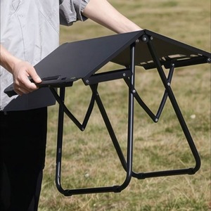 Household <b>Foldable</b> Carbon Steel Dining <b>Table</b> Minimalist Design Portable <b>Camping</b> <b>Table</b> for Outdoor Use - Product Image 4
