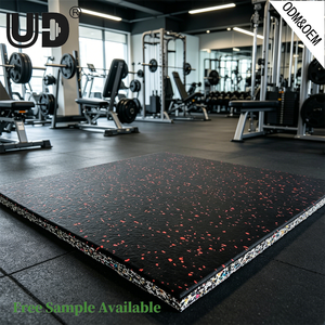 Pisos <span class=keywords><strong>de</strong></span> Goma Antideslizantes <span class=keywords><strong>de</strong></span> EPDM, Tamaño Personalizado, Baldosas <span class=keywords><strong>de</strong></span> Goma para Gimnasio, Uso Comercial - Product Image 2