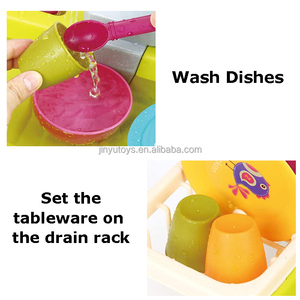 Tavolo per Lavare i Piatti per Bambini, Giocattolo da Cucina con Acqua Corrente, Lavello con Accessori e Stoviglie - Product Image 5