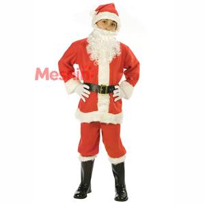Costume de Père Noël rouge en velours de luxe, très vendu, pour homme, famille, adulte, fête, festival, cosplay de Noël - Product Image 6