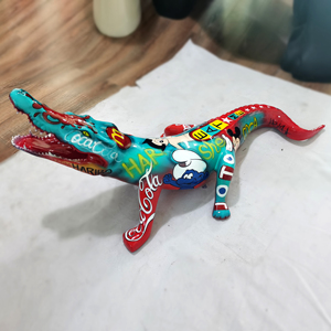Hot Sale Crocodile Fiberglass Statue for Home Decoration