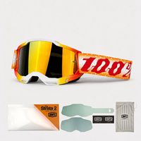 Lunettes de moto et de vélo à monture intégrale avec verres interchangeables, protection UV, style donut, pour la conduite tout-terrain et le ski