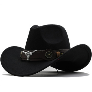<span class=keywords><strong>Sombrero</strong></span> <span class=keywords><strong>Vaquero</strong></span> Occidental <span class=keywords><strong>de</strong></span> Ala Ancha Liso <span class=keywords><strong>para</strong></span> <span class=keywords><strong>Hombre</strong></span> y Mujer, Venta al por Mayor, Económico, en Varios Tamaños, con Decoración <span class=keywords><strong>de</strong></span> Cinturón <span class=keywords><strong>de</strong></span> Toro, Logotipo Personalizado Aceptable - Product Image 1