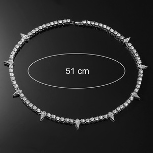 Hip hop Style Cool Personality Water Drop Necklace Unisex's Cuban Chain Necklaces Trendy Collarbone Necklace Luxury Jewelry - Product Image 4