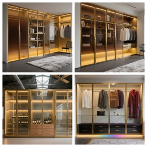 Marco de perfil de armario frontal de vidrio de aluminio 2025 para armario de almacenamiento de dormitorio con puertas de exhibición, los mejores productos nuevos - Product Image 6