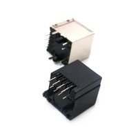 Conector Modular RJ45 Hembra y Macho para PCB, Tipo Simple y Doble