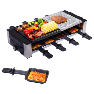 Barbecue multifonction sans fumée pour 8 personnes, Grill à <span class=keywords><strong>Raclette</strong></span> en <span class=keywords><strong>pierre</strong></span>, Grill électrique d'intérieur, Barbecue - Product Image 4