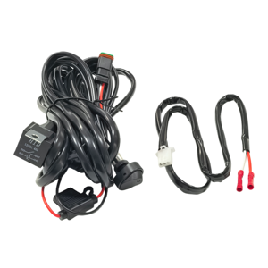 Автомобильный усиленный одноканальный <span class=keywords><strong>2</strong></span>-контактный жгут проводов для бездорожья с разъемом Deutsch черного цвета и реле 12В 40А - Product Image 1