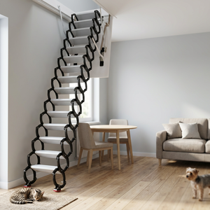 <span class=keywords><strong>Escalier</strong></span> escamotable latéral pour <span class=keywords><strong>grenier</strong></span>, <span class=keywords><strong>escalier</strong></span> mural dissimulé, modèle manuel, adapté aux garages domestiques - Product Image 2