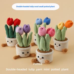 <span class=keywords><strong>Pot</strong></span> <span class=keywords><strong>de</strong></span> <span class=keywords><strong>fleurs</strong></span> tulipe en laine au crochet fait à la main <span class=keywords><strong>pour</strong></span> <span class=keywords><strong>console</strong></span> centrale <span class=keywords><strong>de</strong></span> voiture et décoration <span class=keywords><strong>de</strong></span> bureau <span class=keywords><strong>pour</strong></span> Noël Thanksgiving <span class=keywords><strong>pour</strong></span> la Saint-Valentin - Product Image 2