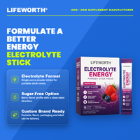 LIFEWORTH Electrolitos en Polvo Sin Azúcar, 7 Vitaminas y Minerales, Apoyo al Metabolismo