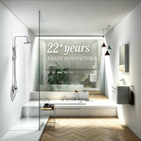 Ensemble de douche mural en laiton sur mesure avec barre coulissante à triple commande pour hôtels et rénovation de maisons