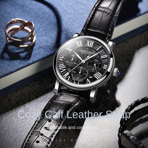 Reloj de Hombre de Alta Gama, Correa de Cuero Impermeable, Caja de Aleación Multifuncional, Esfera con Indicadores de Cuarzo, 42 mm, Producto Original - Product Image 5
