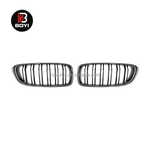 Parrilla de fibra de carbono F32 F33 F36 para <span class=keywords><strong>BMW</strong></span> Serie 4 F32 F33 F36 420i 428i 435i <span class=keywords><strong>420d</strong></span> 428d 435d, parrilla delantera de doble línea de fibra de carbono - Product Image 2