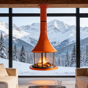 Poêle à granulés de <span class=keywords><strong>bois</strong></span> autoportant moderne en acier au carbone pour intérieur, avec foyer suspendu, <span class=keywords><strong>prix</strong></span> fabricant JingXin - Product Image 1