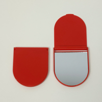 Miroir compact pliable, impression personnalisée, miroir simple face, miroir de poche promotionnel en plastique