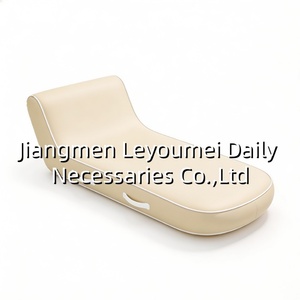 <b>Inflatable</b> Lounger Chair with Fabric Cover, Anti-Slip Wear-Resistant Soft Skin-Friendly Air <b>Sofa</b> for Pool Beach Outdoor Leisure - Product Image 1