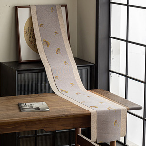 Chinese Style Tea <b>Table</b> <b>Runner</b> Linen Cotton Zen Inspired Waterproof <b>Long</b> Tablecloth For Kung Fu Tea Set Accessories - Product Image 1