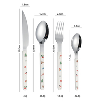 Vente en gros Cadeau de Noël Ensemble de couverts en acier inoxydable Cuillère à café Coffret cadeau de Noël Ensemble couteau cuillère fourchette