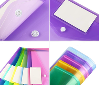 Sac à documents en plastique Transparent, bon marché 50 pièces, impression personnalisée, fermeture à bouton-pression étanche