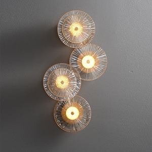 Applique murale intérieure LED moderne avec télécommande en verre pour la <span class=keywords><strong>d</strong></span>écoration intérieure, le salon et la <span class=keywords><strong>chambre</strong></span> à coucher - Product Image 1