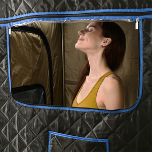 DINGDA 1.8m Kit de sauna à vapeur portable de taille complète Spa à domicile personnel pour détox Relaxation 3 litres Vapeur de 1600 watts - Product Image 2