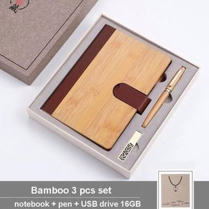 Cadeaux IStapromo - Vente flash - Nouveau carnet en bambou de qualité supérieure - Papeterie de bureau - Ensemble cadeau en bois personnalisé - Product Image 2