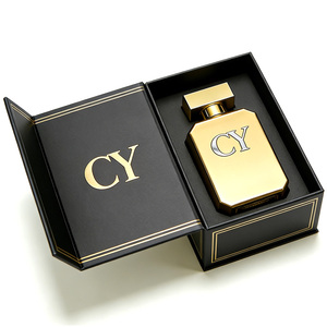 Botellas de Perfume de Vidrio Vacías Rectangulares Doradas de Lujo Personalizadas de 30 ml, 50 ml y 100 ml con Caja de Empaque - Product Image 3