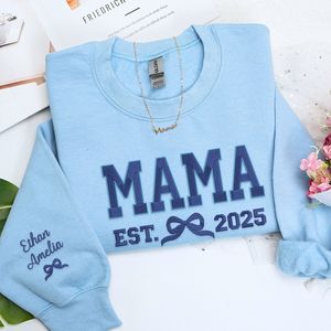 Sudadera con lazo Gigi o Sudadera con capucha bordada personalizada regalo del Día de la madre <span class=keywords><strong>para</strong></span> la abuela mamá - Product Image 2