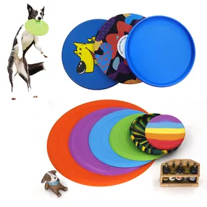 Custom Kleur/Logo 2.56 "/3.94"/5.9 "/6.89"/8.27 "Zachte Siliconen frisbeed Flying Disc Voor Honden