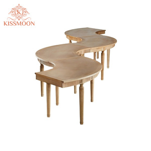 Mesa de Boda Vintage de Madera con Forma de Serpiente, Patas Talladas <span class=keywords><strong>en</strong></span> Curva, Muebles Modulares <span class=keywords><strong>para</strong></span> Eventos, Banquetes, Hoteles y Alquiler - Product Image 5