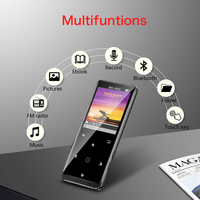 Lecteur MP3 numérique Benjie D35 avec écran tactile 2,4 pouces, radio FM 5,2, enregistreur vocal, livre électronique, Flac, autonomie de la batterie de 15 à 20 heures