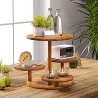 Présentoir à gâteaux en bambou à 4 niveaux personnalisé, ensemble de table à dessert en bois avec tour à cupcakes pour buffet, gâteaux de mariage, rehausseurs alimentaires